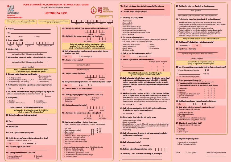 Među domicilnim stanovništvom 44,37 odsto Crnogoraca, Srba 33,1 odsto