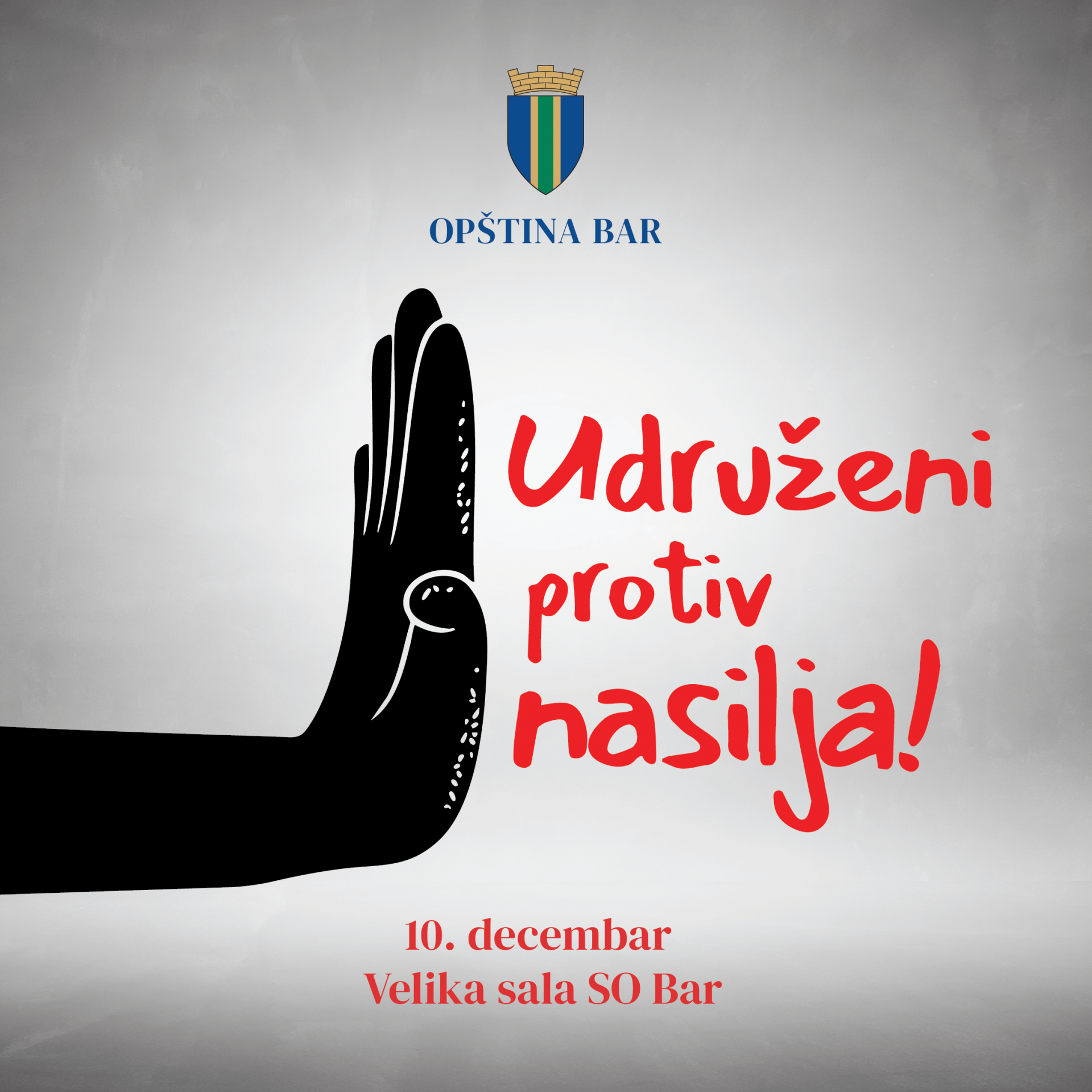 Opština Bar organizuje panel diskusiju  “Udruženi protiv nasilja”