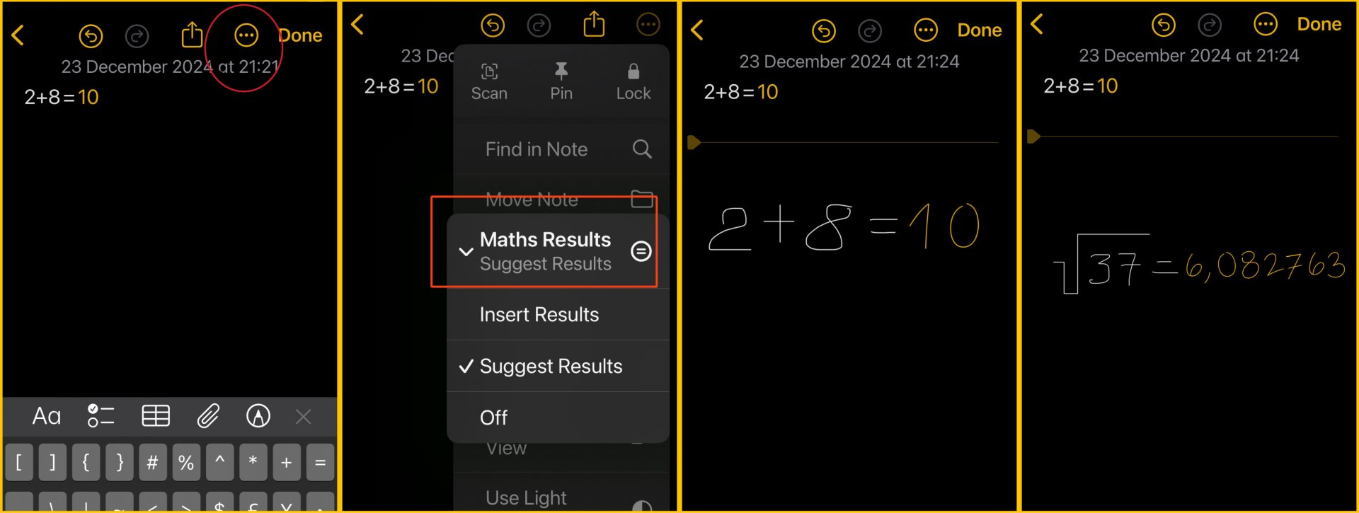 Kako koristiti Math Results u Notes aplikaciji