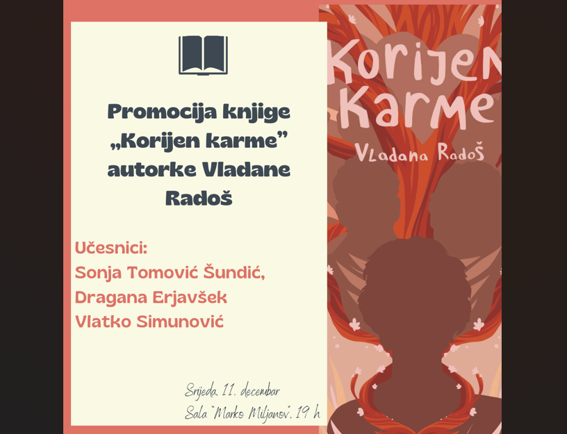 „Korijen karme” Vladane Radoš u biblioteci