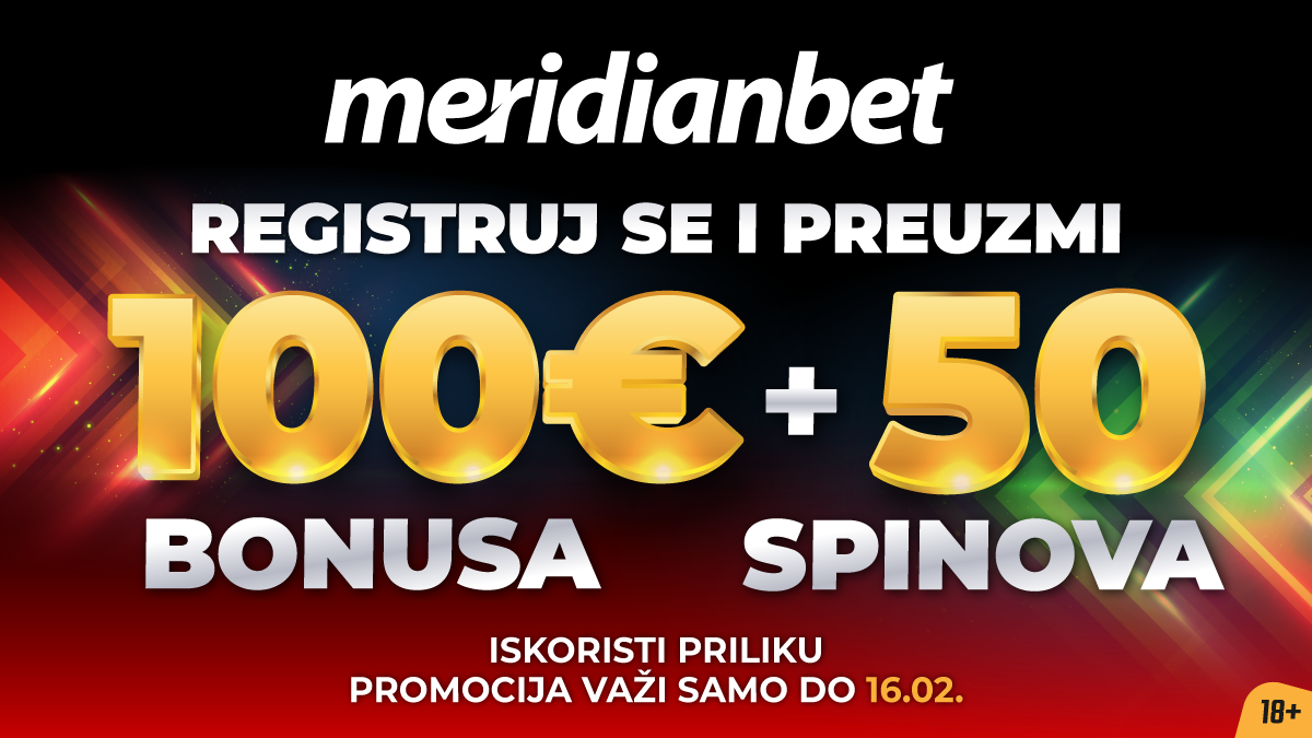 Osvoji 100€ + 50 spinova – samo se PRIJAVI!