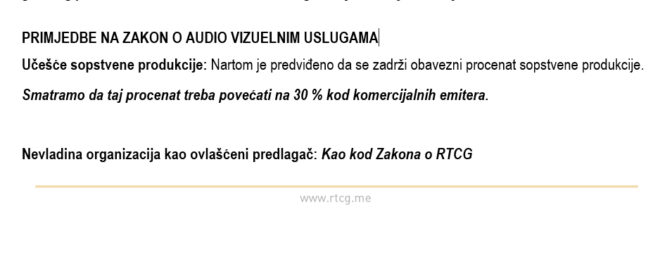 Ko je autor: Izmjene medijskih zakona iz kabineta Spajića poslate Ministarstvu na dokumentu sa logom RTCG!!!??