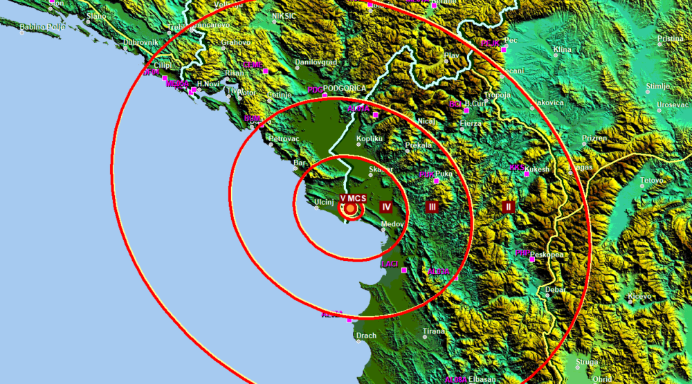 Zemljotres u pograničnom dijelu Crne Gore i Albanije