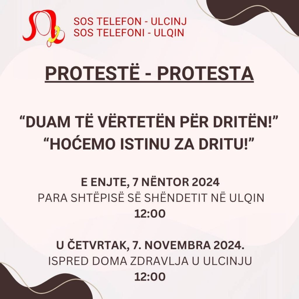 Ulcinj: U četvrtak protest “Hoćemo istinu za Dritu”