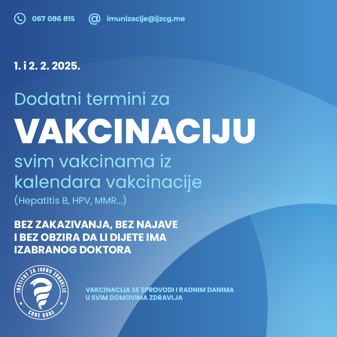 IJZ: Za vikend dodatni termini za vakcinacije