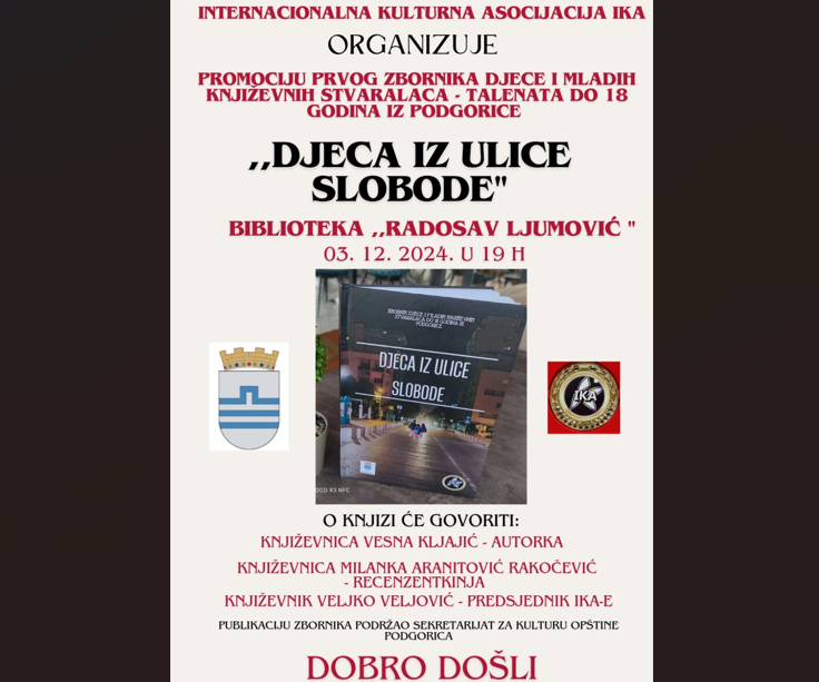 Promocija prvog zbornika djece i mladih književnih stvaralaca u biblioteci „Radosav Ljumović“