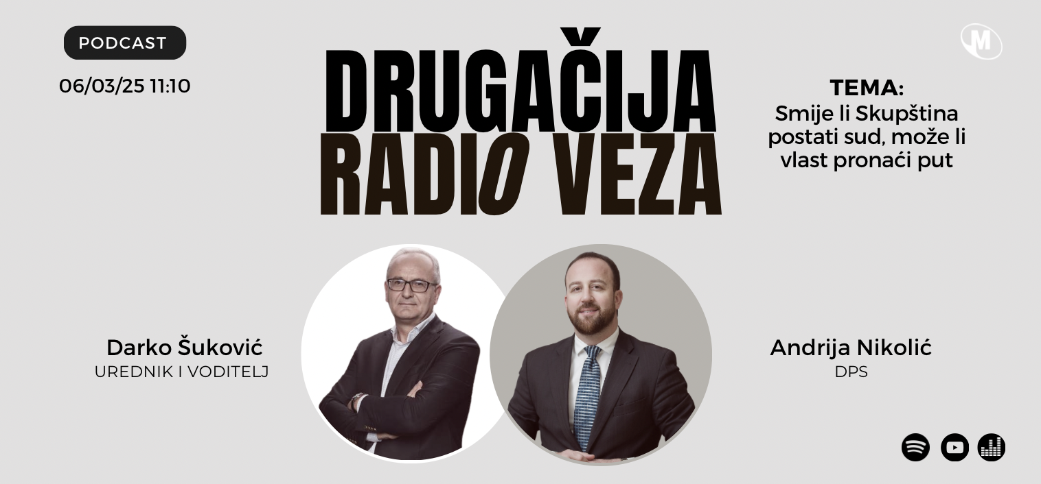 Andrija Nikolić gost  DRV: Smije li Skupština postati sud, može li vlast pronaći put