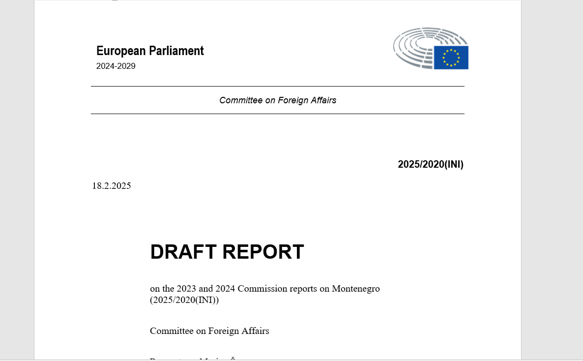 Nacrt rezolucije EP: Poziv da se usklade zakoni i Ustav sa standardima EU; ozbiljna zabrinutost zbog malignog stranog uplitanja