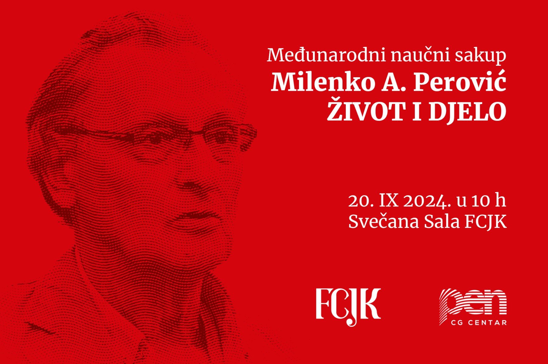 FCJK i PEN Centar: Međunarodni naučni skup "Milenko A. Perović – život i djelo" 20. septembra  na Cetinju