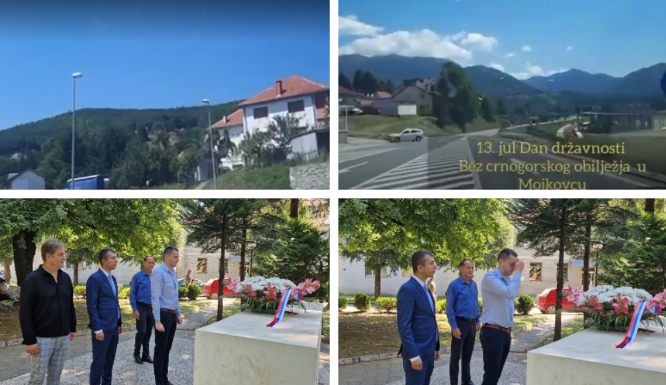 Na Dan državnosti Mojkovac "oslobođen" crnogorskih obilježja, Delić položio vijenac sa trobojkom