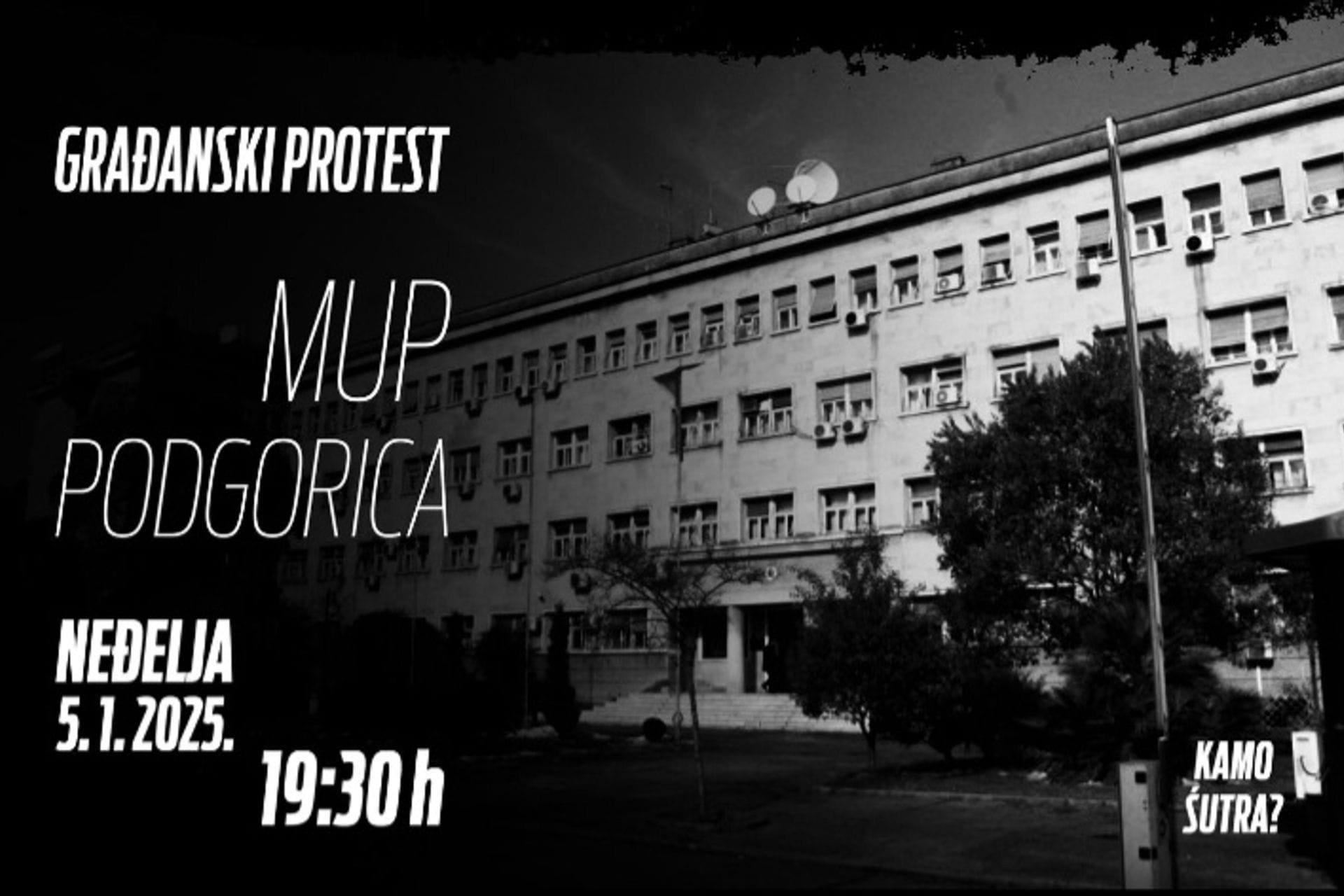 Sjutra građanski protesti na Cetinju i u Podgorici