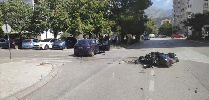 Bar: Motociklista povrijeđen u sudaru