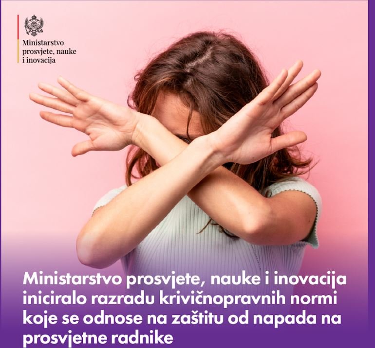 Ministarstvo iniciralo propisivanje krivičnog djela napada na prosvjetne radnike