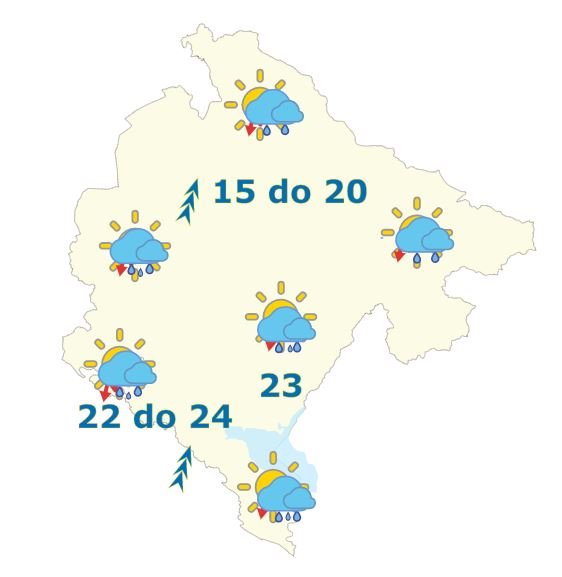 Danas obilne padavine, do 24 stepena