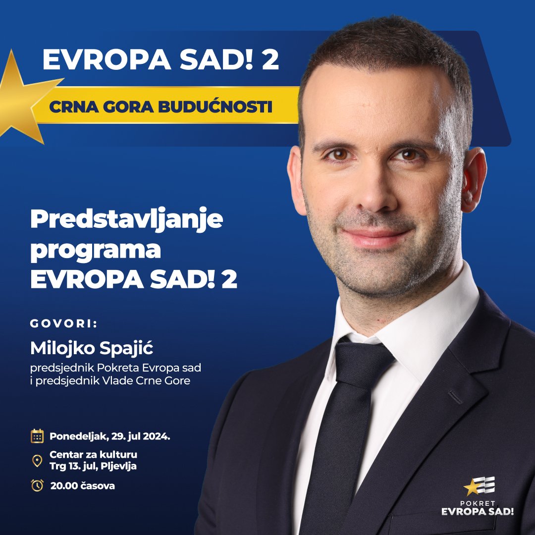 PES večeras u Pljevljima predstavlja program Evropa sad 2