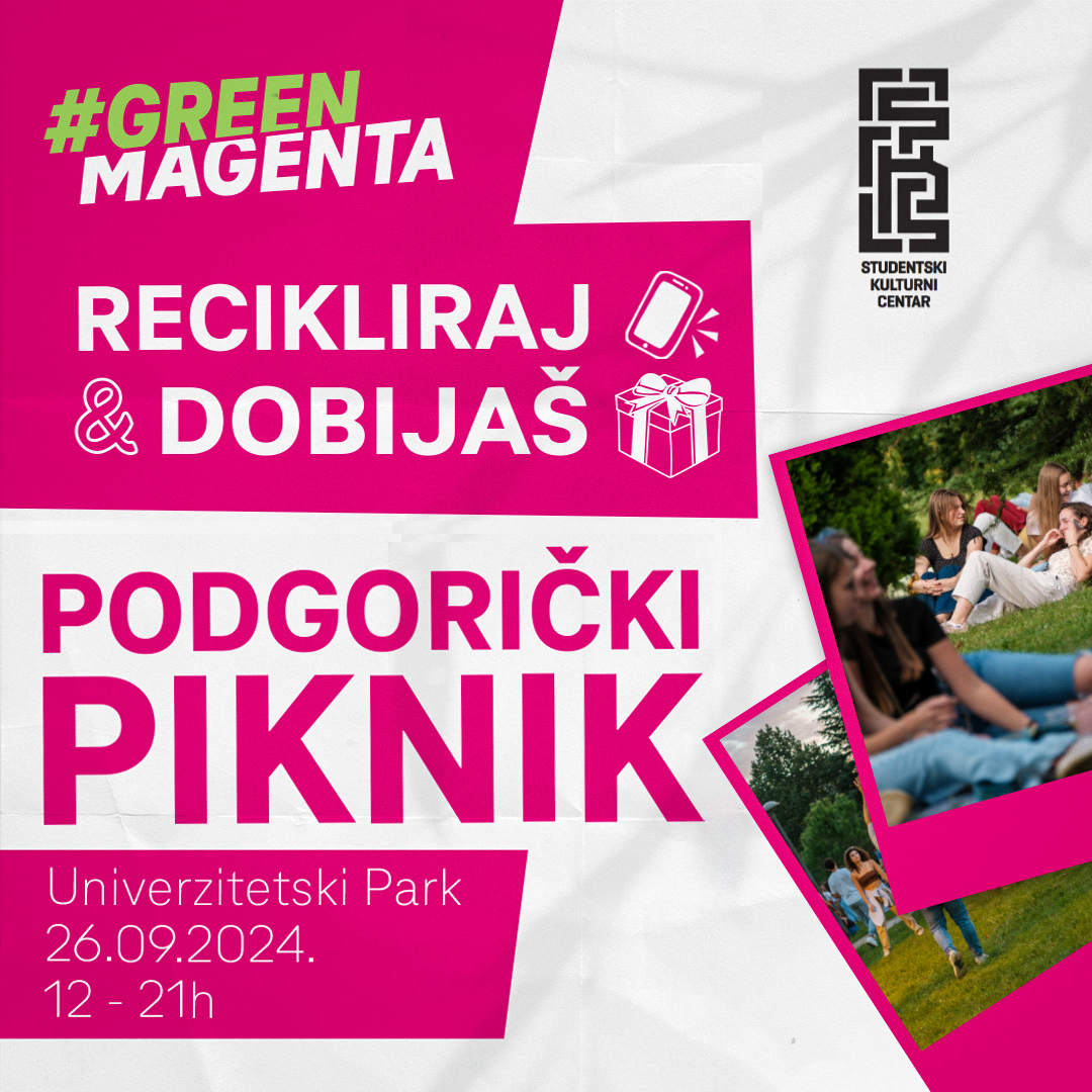 Studentski kulturni centar i Telekom vas pozivaju na Podgorički piknik!