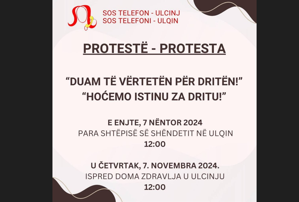 Danas protest “Hoćemo istinu za Dritu”