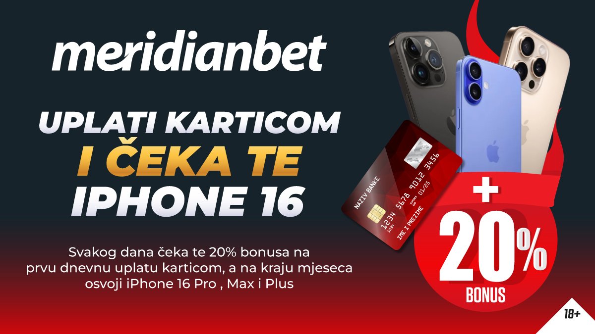 Svakog dana karticom do poklona – na kraju mjeseca iPhone 16 PRO, MAX i PLUS!