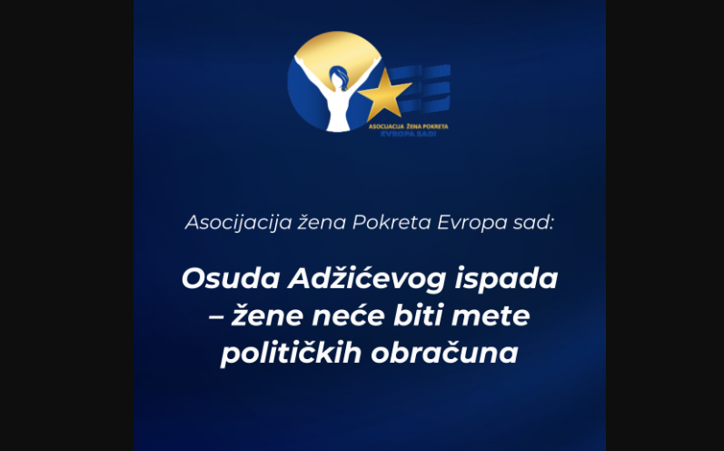 Asocijacija žena PES: Osuda Adžićevog ispada – žene neće biti mete političkih obračuna