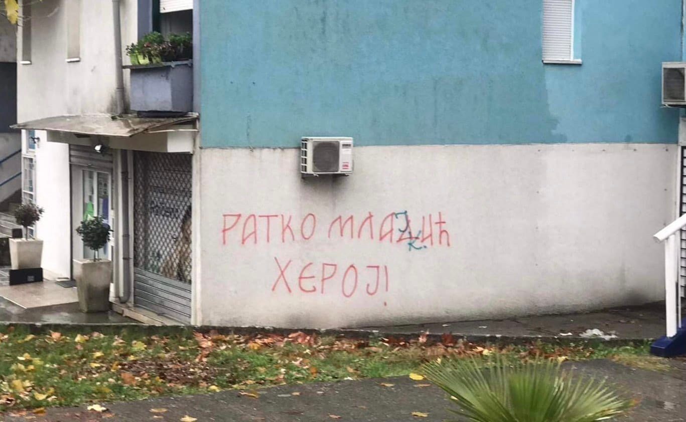 U Podgorici opet grafit posvećen Mladiću