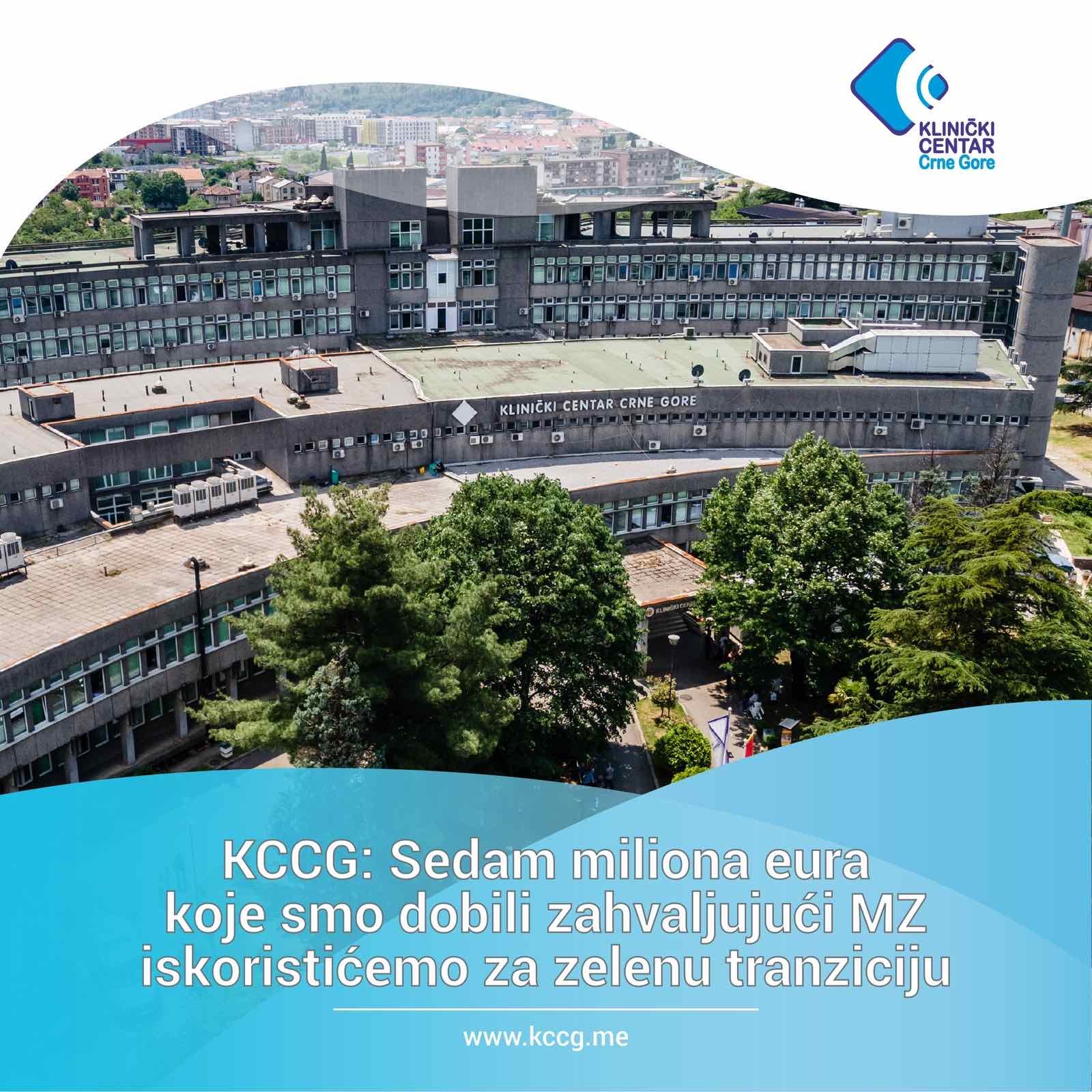 KCCG: Sedam miliona eura koje smo dobili zahvaljujući MZ iskoristićemo za zelenu tranziciju