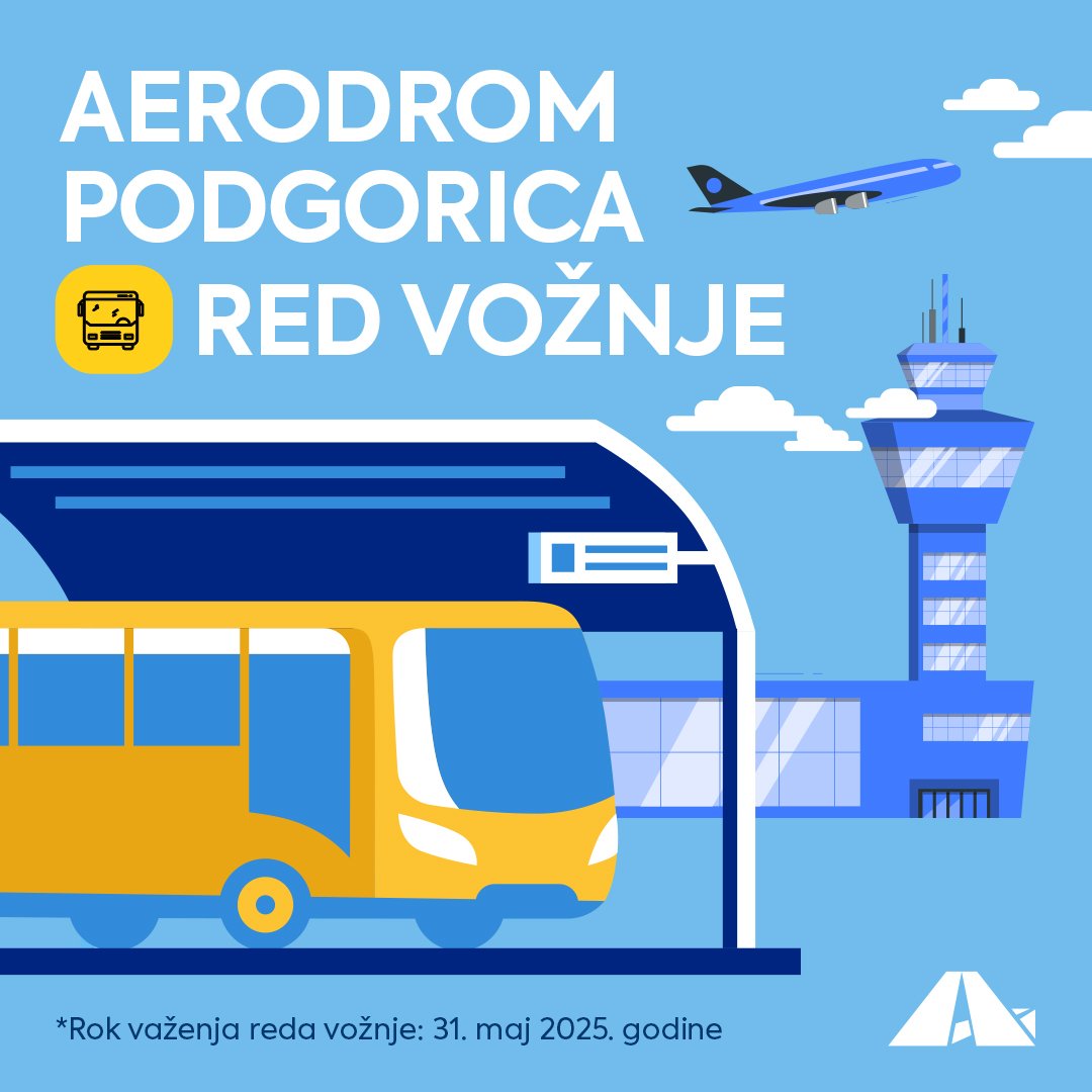 Počeo autobuski prevoz od i ka Aerodromu Podgorica