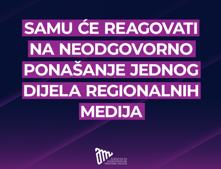 SAMU: Neki regionalni mediji narušavaju koheziju građanskog društva u CG, preduzećemo dodatne mjere nadzora