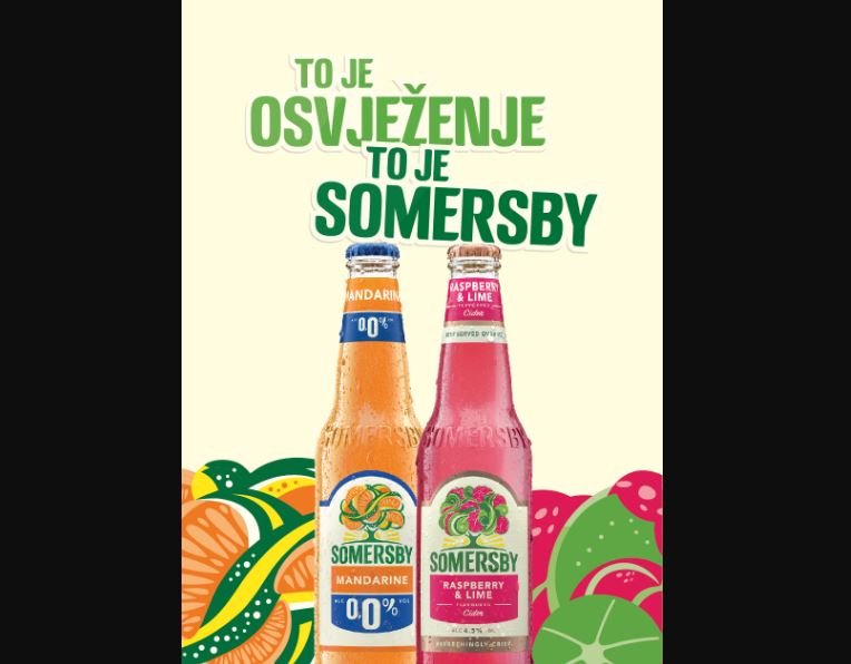 Senzacija novih sajder ukusa - Somersby malina & limeta i Somersby mandarina 0,0%