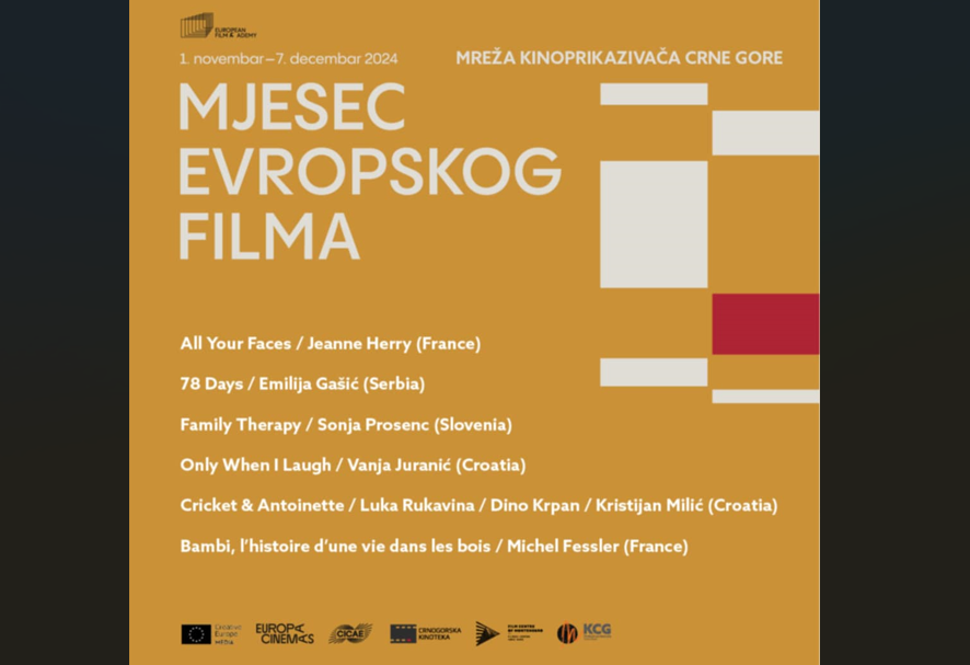 „Mjesec evropskog filma“ u 12 crnogorskih gradova