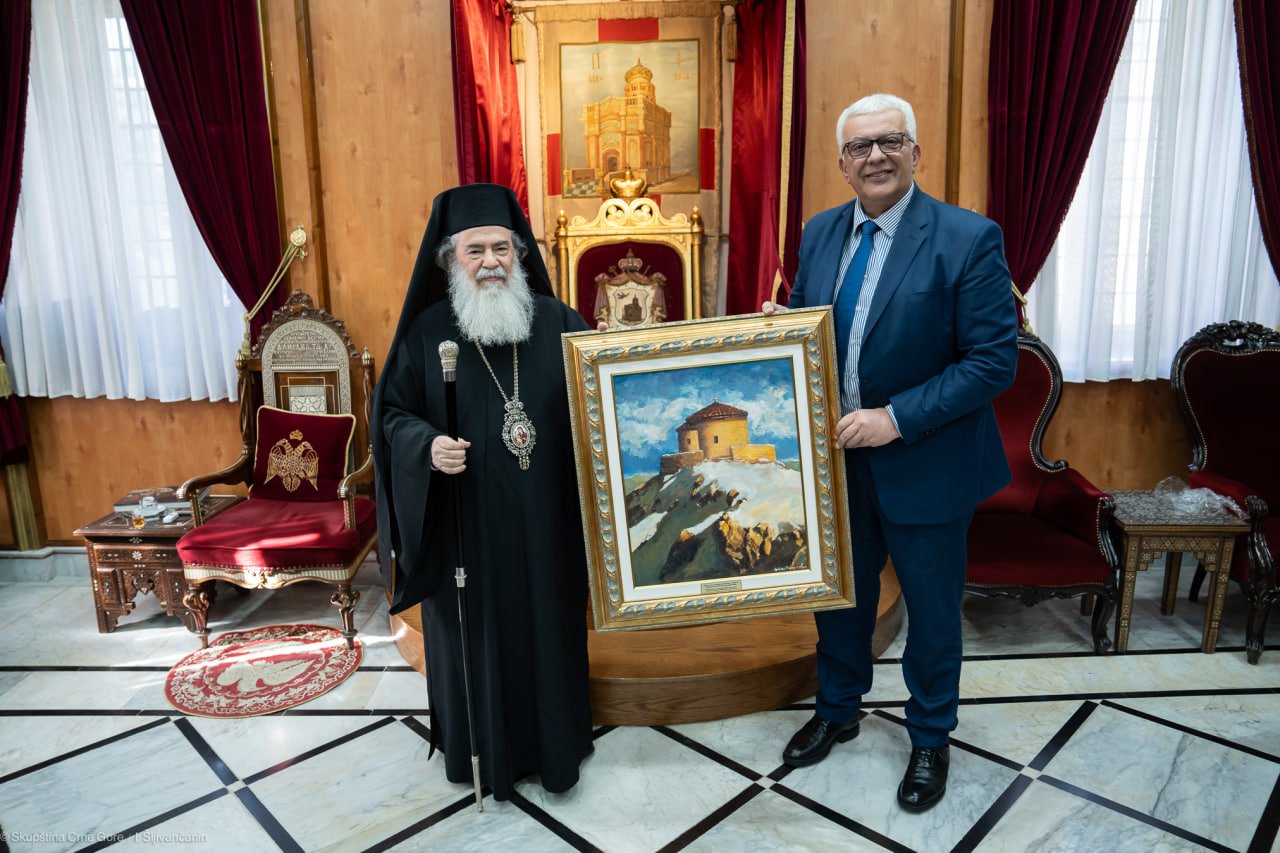 Mandić u zvaničnoj posjeti Izraelu, sastao se sa patrijarhom i poklonio mu sliku Njegoševe kapele