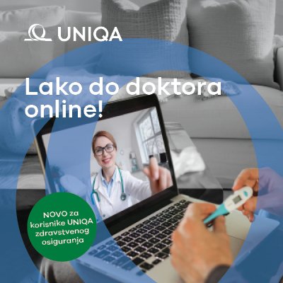 Uz UNIQA osiguranje, lako do doktora online