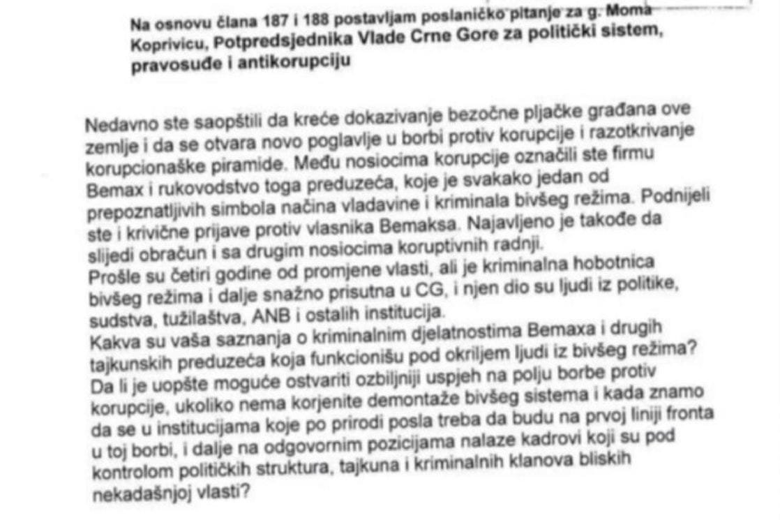 Vučurović vraća "Bemax" u Skupštinu