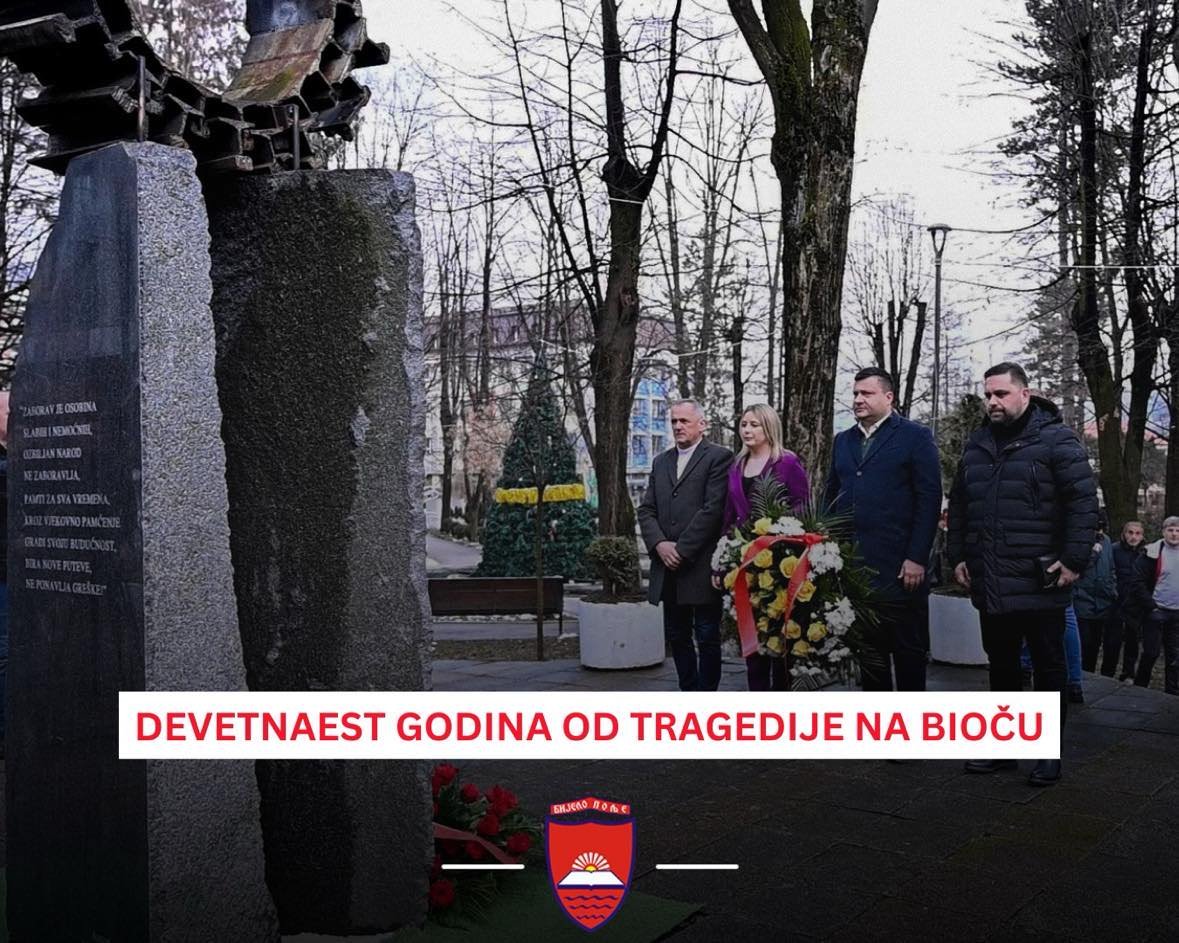 Polaganjem vijenaca obilježena devetnaesta godišnjica tragedije na Bioču