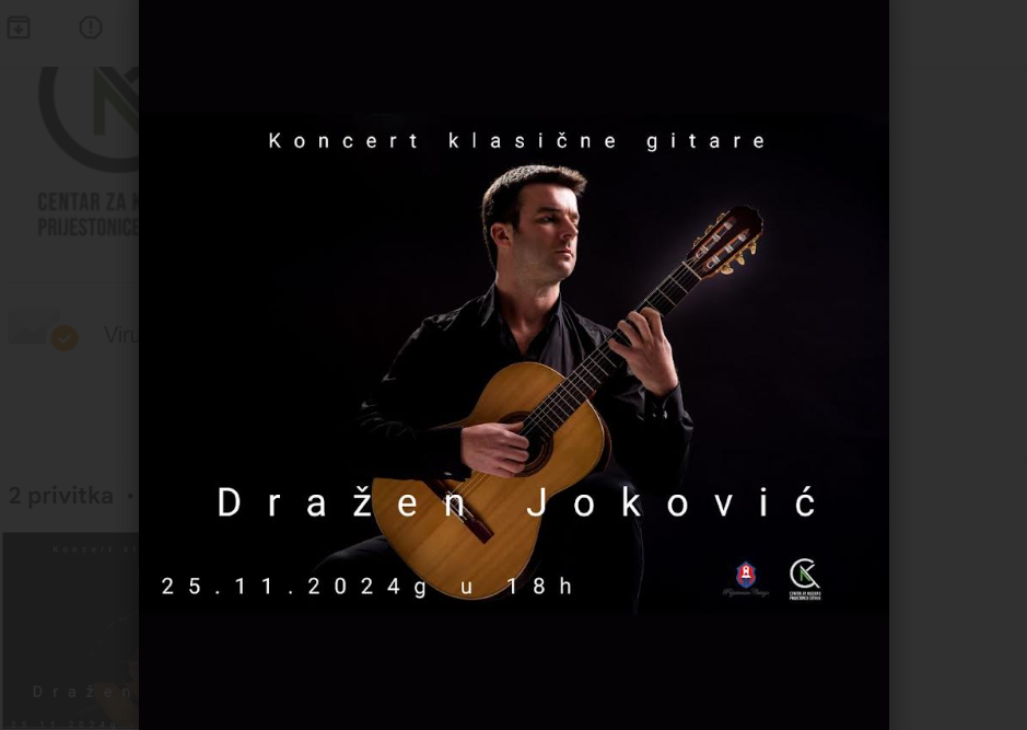 Koncert Dražena Jokovića u galeriji Centra za kulturu Prijestonice